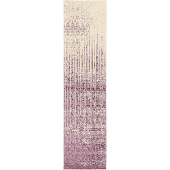 Rug Unique Loom Del Mar Purple Runner 2' 7 x 10' 0