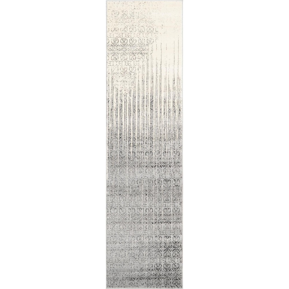 Rug Unique Loom Del Mar Gray Runner 2' 7 x 10' 0