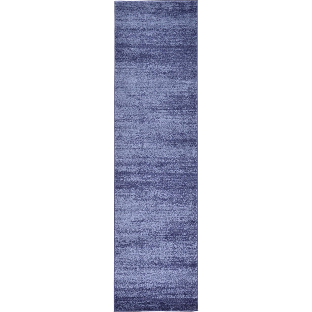 Rug Unique Loom Del Mar Navy Blue Runner 2' 7 x 10' 0