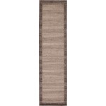 Rug Unique Loom Del Mar Light Brown Runner 2' 7 x 10' 0