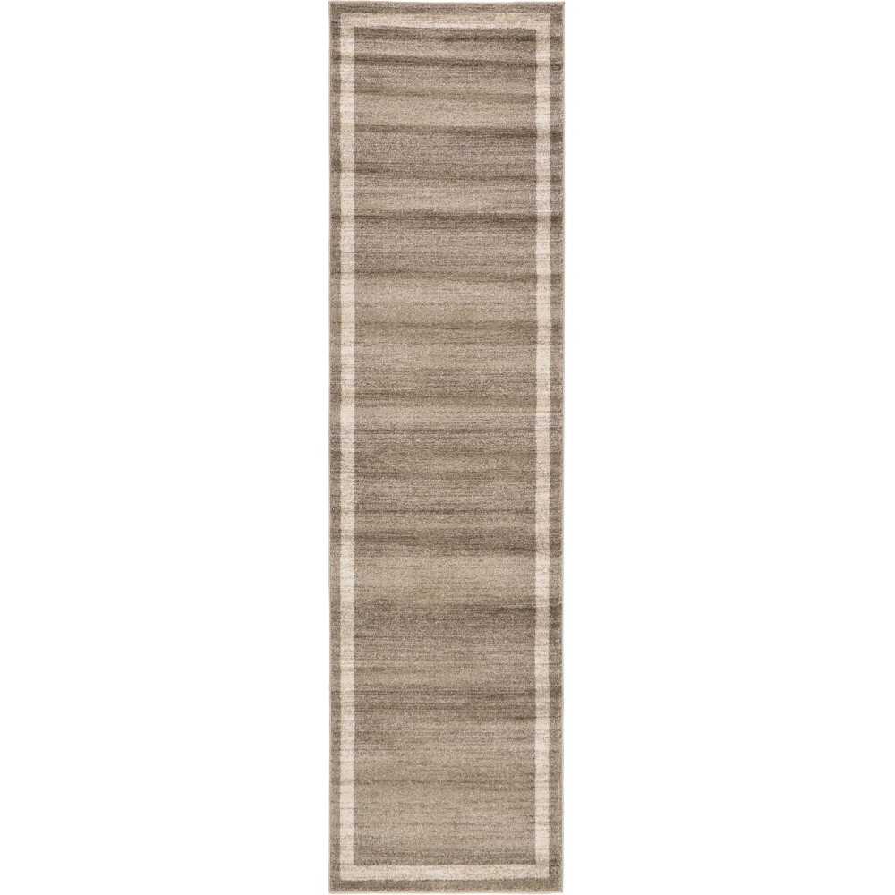 Rug Unique Loom Del Mar Light Brown Runner 2' 7 x 10' 0