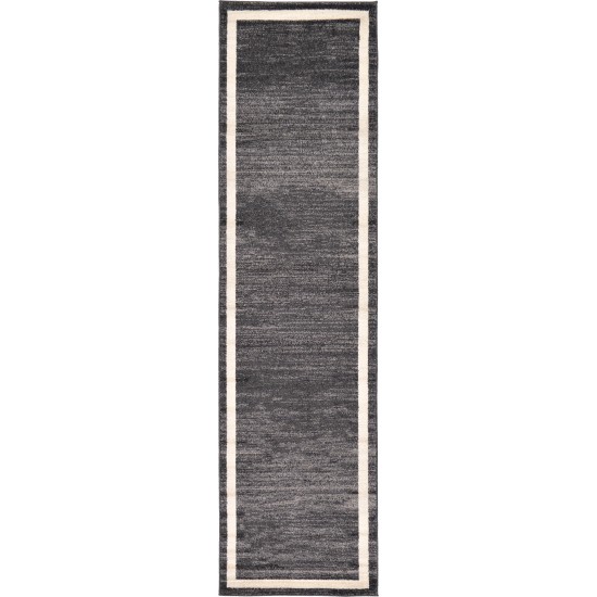 Rug Unique Loom Del Mar Black Runner 2' 7 x 10' 0