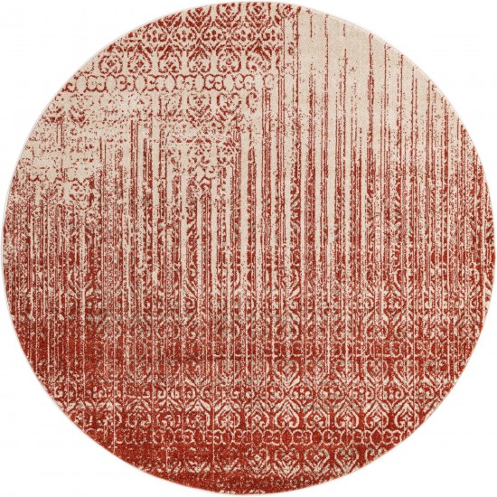 Rug Unique Loom Del Mar Red Round 6' 0 x 6' 0