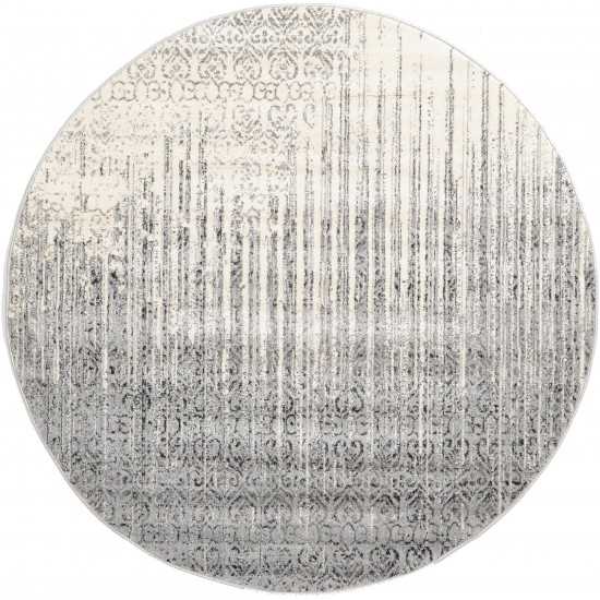 Rug Unique Loom Del Mar Gray Round 6' 0 x 6' 0