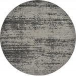 Rug Unique Loom Del Mar Dark Gray Round 6' 0 x 6' 0