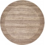 Rug Unique Loom Del Mar Beige Round 6' 0 x 6' 0