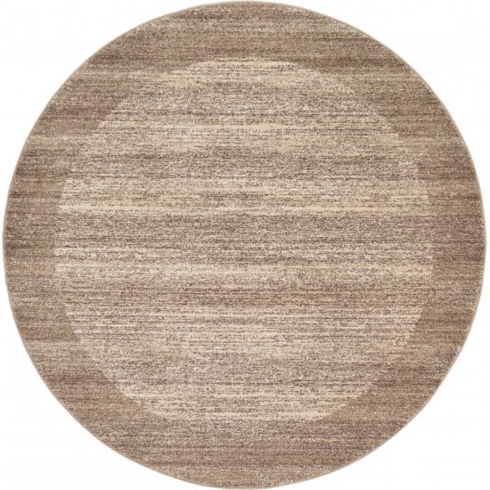 Rug Unique Loom Del Mar Beige Round 6' 0 x 6' 0