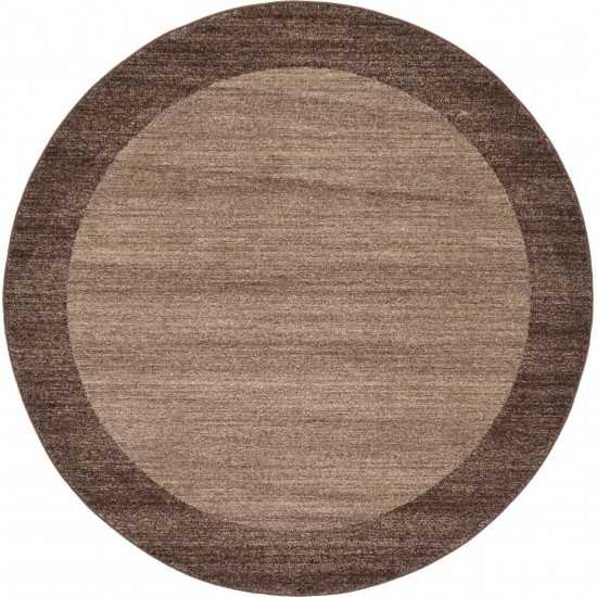 Rug Unique Loom Del Mar Light Brown Round 6' 0 x 6' 0