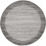 Rug Unique Loom Del Mar Light Gray Round 6' 0 x 6' 0