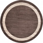 Rug Unique Loom Del Mar Brown Round 6' 0 x 6' 0