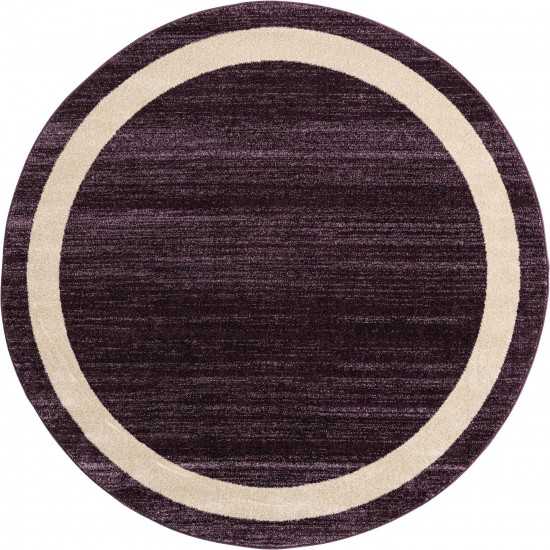 Rug Unique Loom Del Mar Violet Round 6' 0 x 6' 0