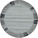 Rug Unique Loom Del Mar Light Gray Round 8' 0 x 8' 0