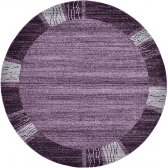 Rug Unique Loom Del Mar Purple Round 8' 0 x 8' 0