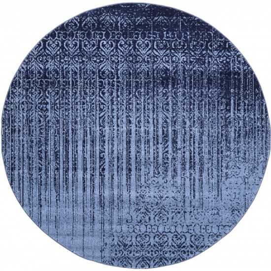 Rug Unique Loom Del Mar Blue Round 8' 0 x 8' 0