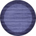 Rug Unique Loom Del Mar Navy Blue Round 8' 0 x 8' 0