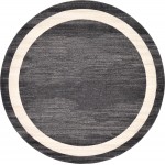 Rug Unique Loom Del Mar Black Round 8' 0 x 8' 0