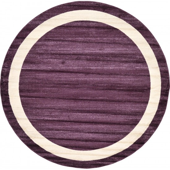 Rug Unique Loom Del Mar Violet Round 8' 0 x 8' 0