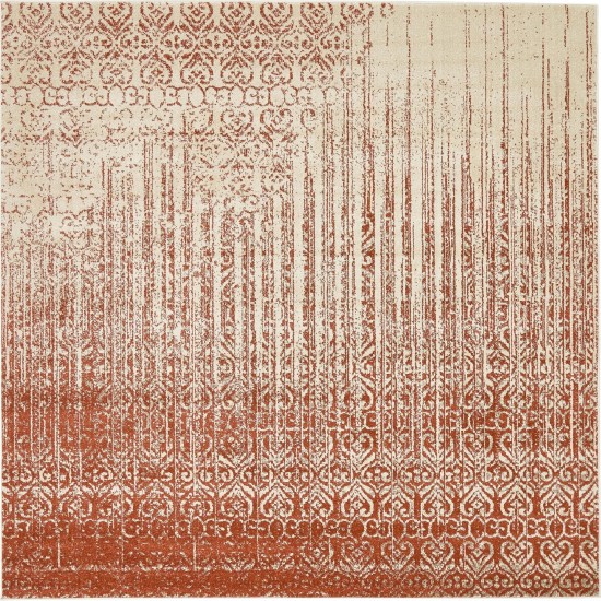 Rug Unique Loom Del Mar Red Square 8' 0 x 8' 0