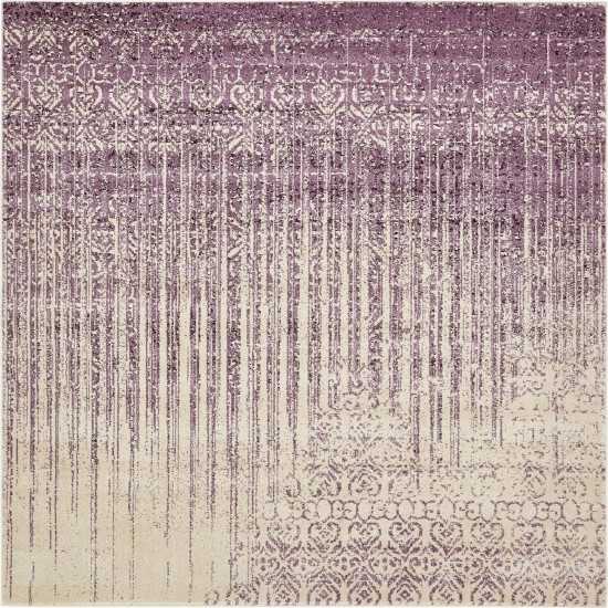 Rug Unique Loom Del Mar Purple Square 8' 0 x 8' 0