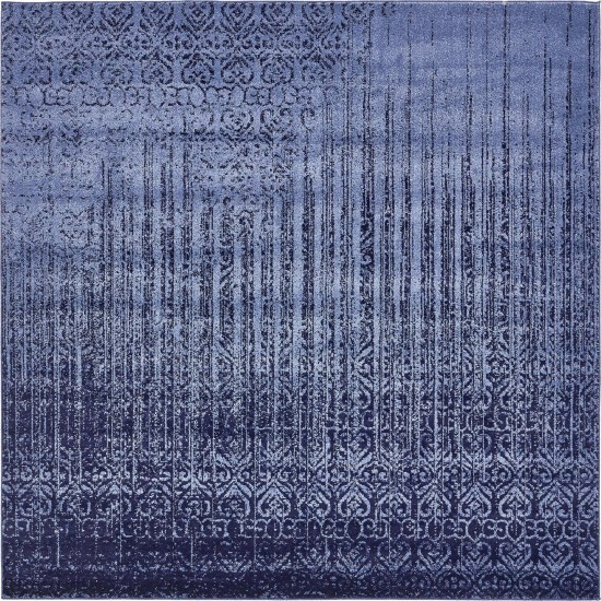 Rug Unique Loom Del Mar Blue Square 8' 0 x 8' 0