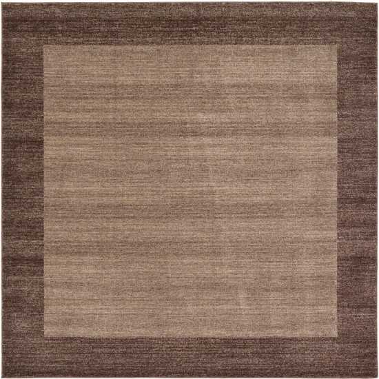 Rug Unique Loom Del Mar Light Brown Square 8' 0 x 8' 0