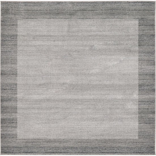 Rug Unique Loom Del Mar Light Gray Square 8' 0 x 8' 0