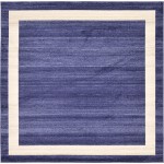 Rug Unique Loom Del Mar Navy Blue Square 8' 0 x 8' 0