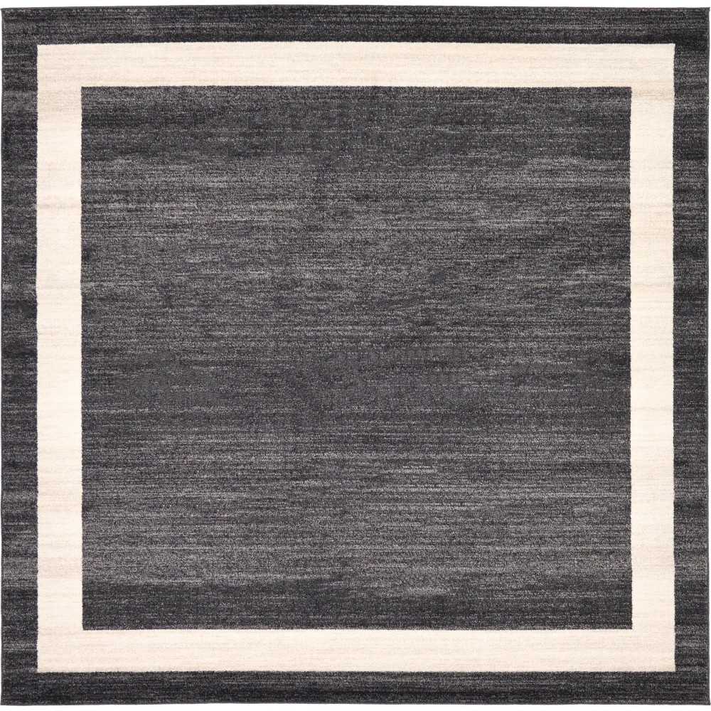 Rug Unique Loom Del Mar Black Square 8' 0 x 8' 0 Rug Unique Loom Del Mar Black Square 8' 0 x 8' 0