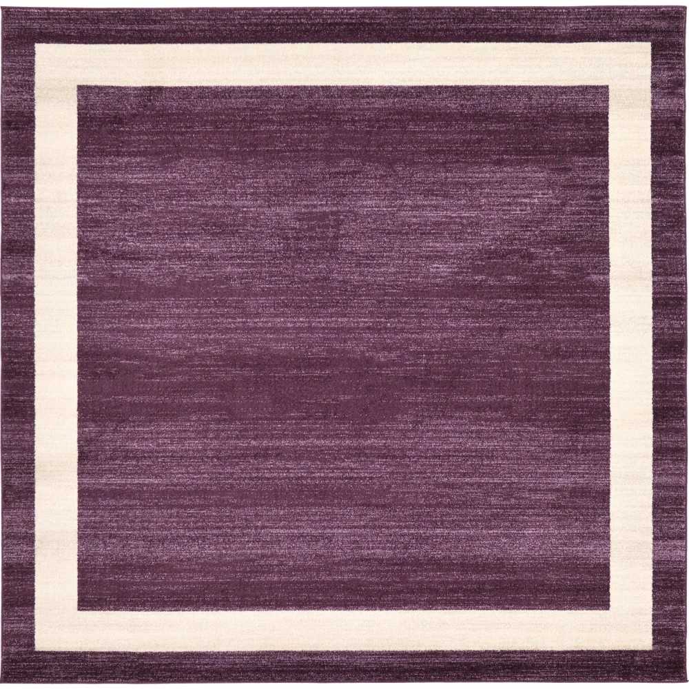 Rug Unique Loom Del Mar Violet Square 8' 0 x 8' 0