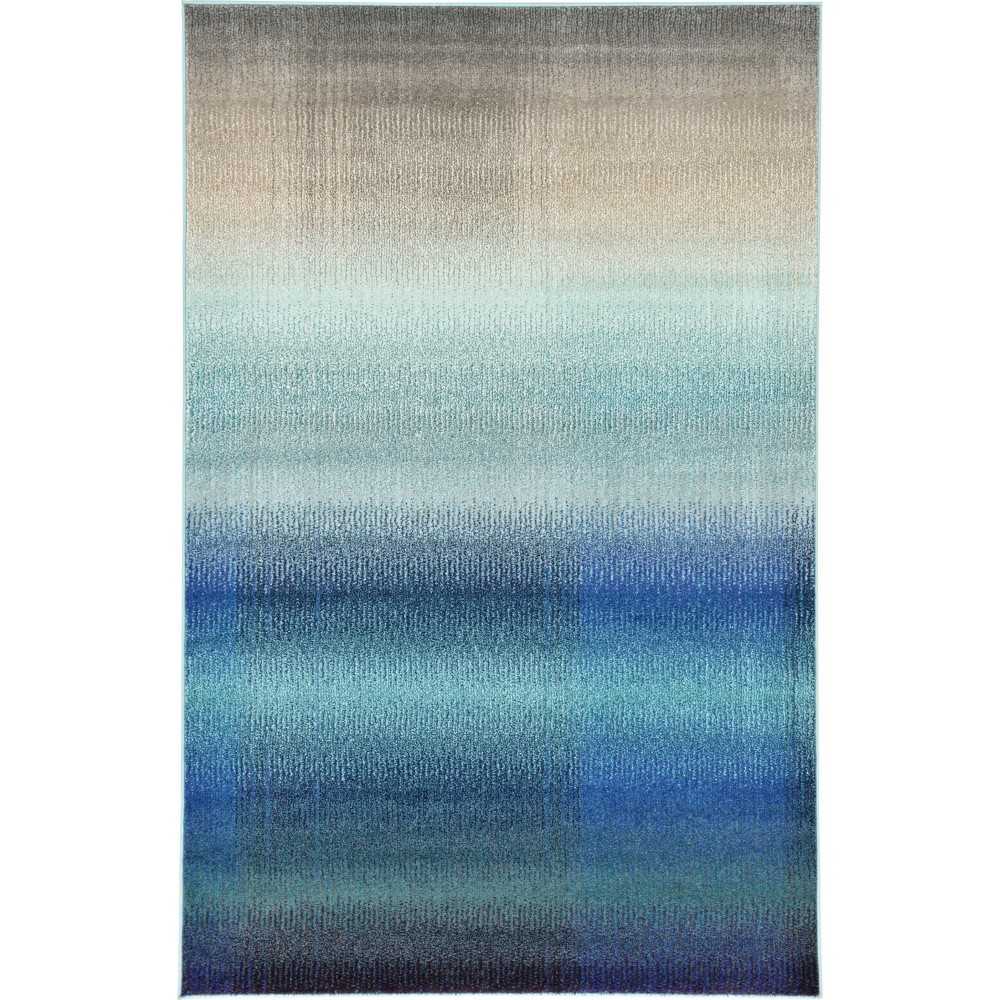 Rug Unique Loom Estrella Blue Rectangular 5' 0 x 8' 0