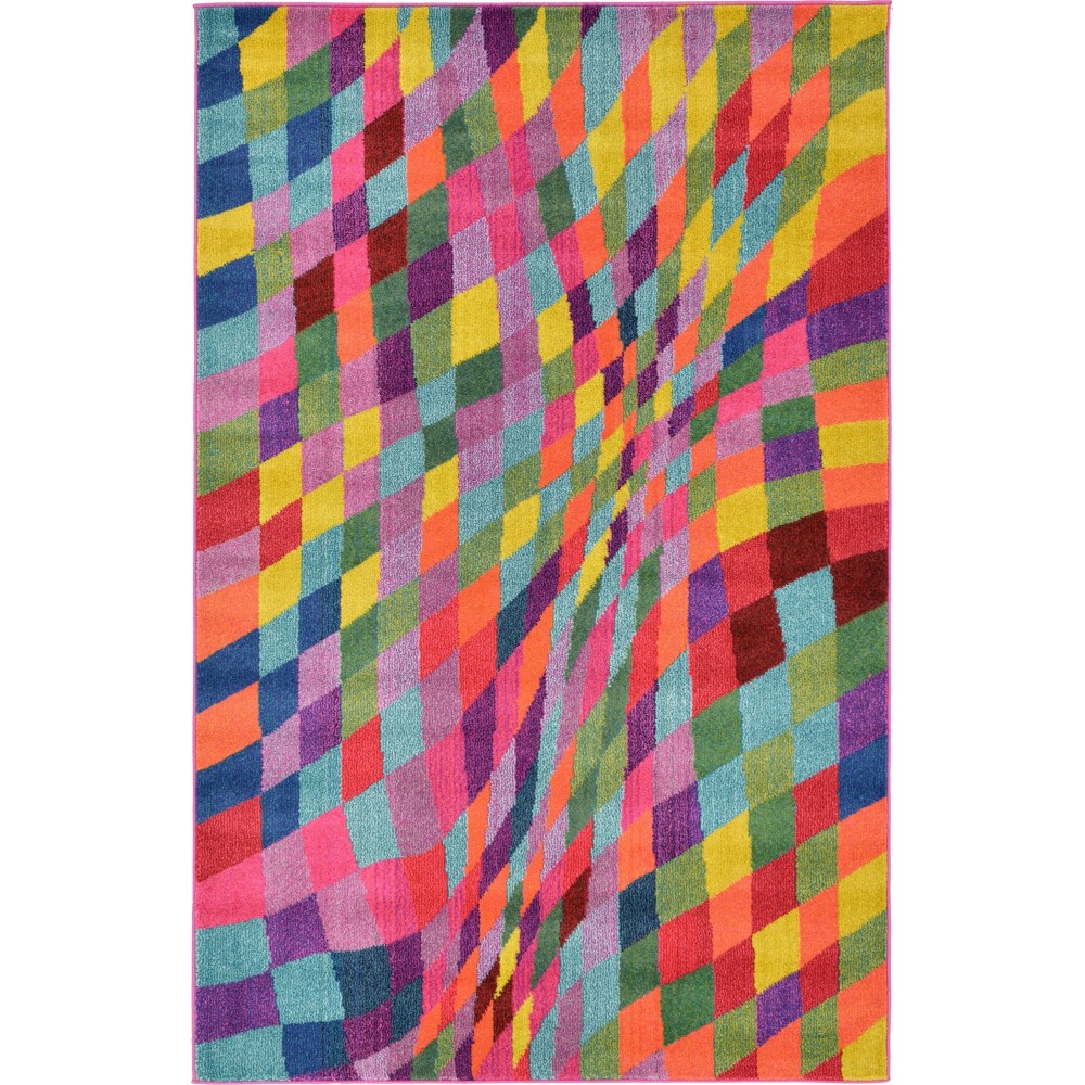 Rug Unique Loom Estrella Multi Rectangular 5' 0 x 8' 0 Rug Unique Loom Estrella Multi Rectangular 5' 0 x 8' 0