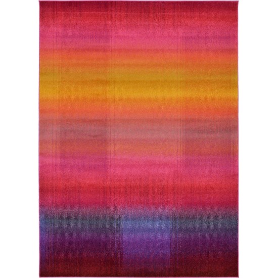 Rug Unique Loom Estrella Pink Rectangular 7' 0 x 10' 0