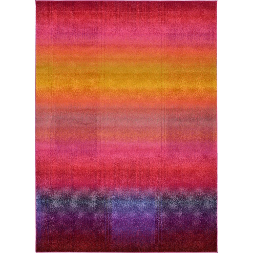 Rug Unique Loom Estrella Pink Rectangular 7' 0 x 10' 0