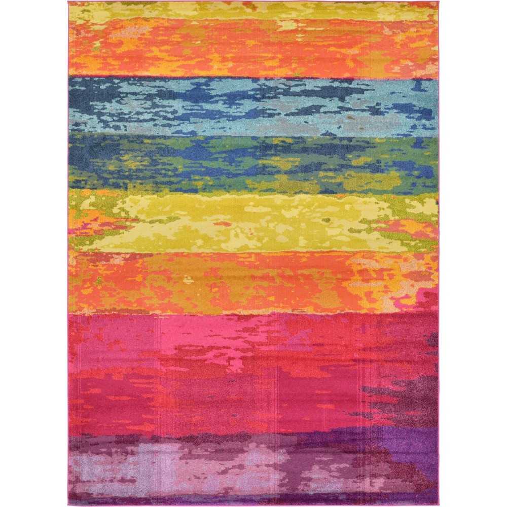 Rug Unique Loom Estrella Multi Rectangular 8' 0 x 11' 0 Rug Unique Loom Estrella Multi Rectangular 8' 0 x 11' 0