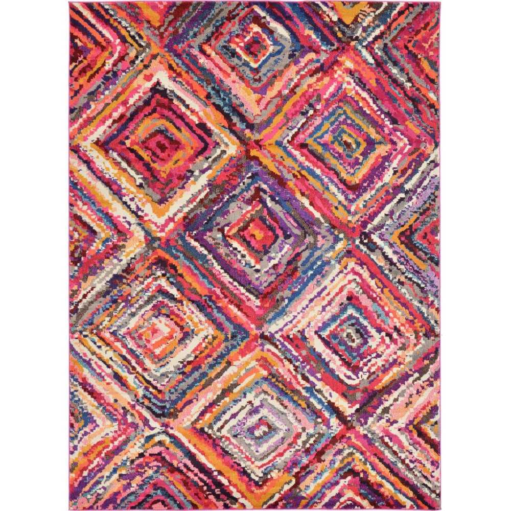 Rug Unique Loom Estrella Multi Rectangular 8' 0 x 11' 0 Rug Unique Loom Estrella Multi Rectangular 8' 0 x 11' 0