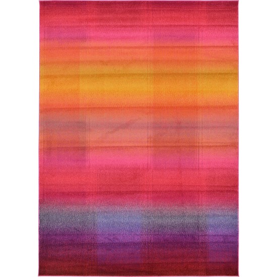 Rug Unique Loom Estrella Pink Rectangular 8' 0 x 11' 0