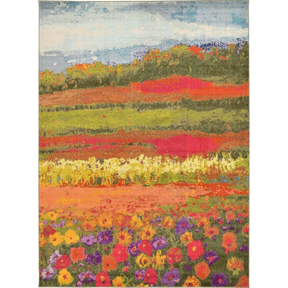 Rug Unique Loom Estrella Multi Rectangular 8' 0 x 11' 0 Rug Unique Loom Estrella Multi Rectangular 8' 0 x 11' 0