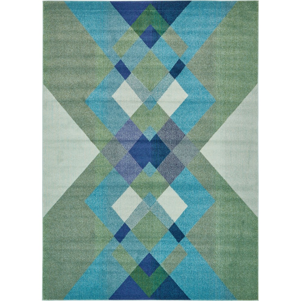 Rug Unique Loom Estrella Green Rectangular 8' 0 x 11' 0 Rug Unique Loom Estrella Green Rectangular 8' 0 x 11' 0