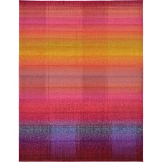 Rug Unique Loom Estrella Pink Rectangular 9' 0 x 12' 0