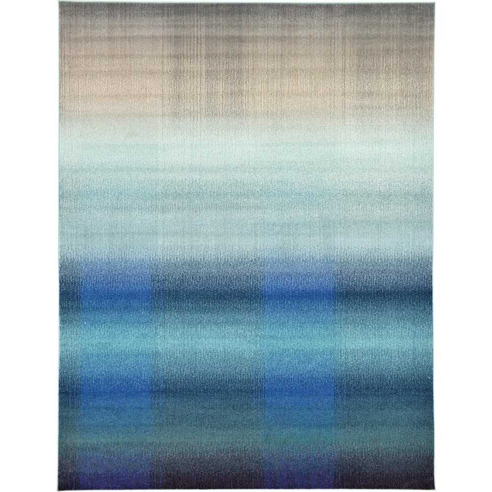 Rug Unique Loom Estrella Blue Rectangular 9' 0 x 12' 0