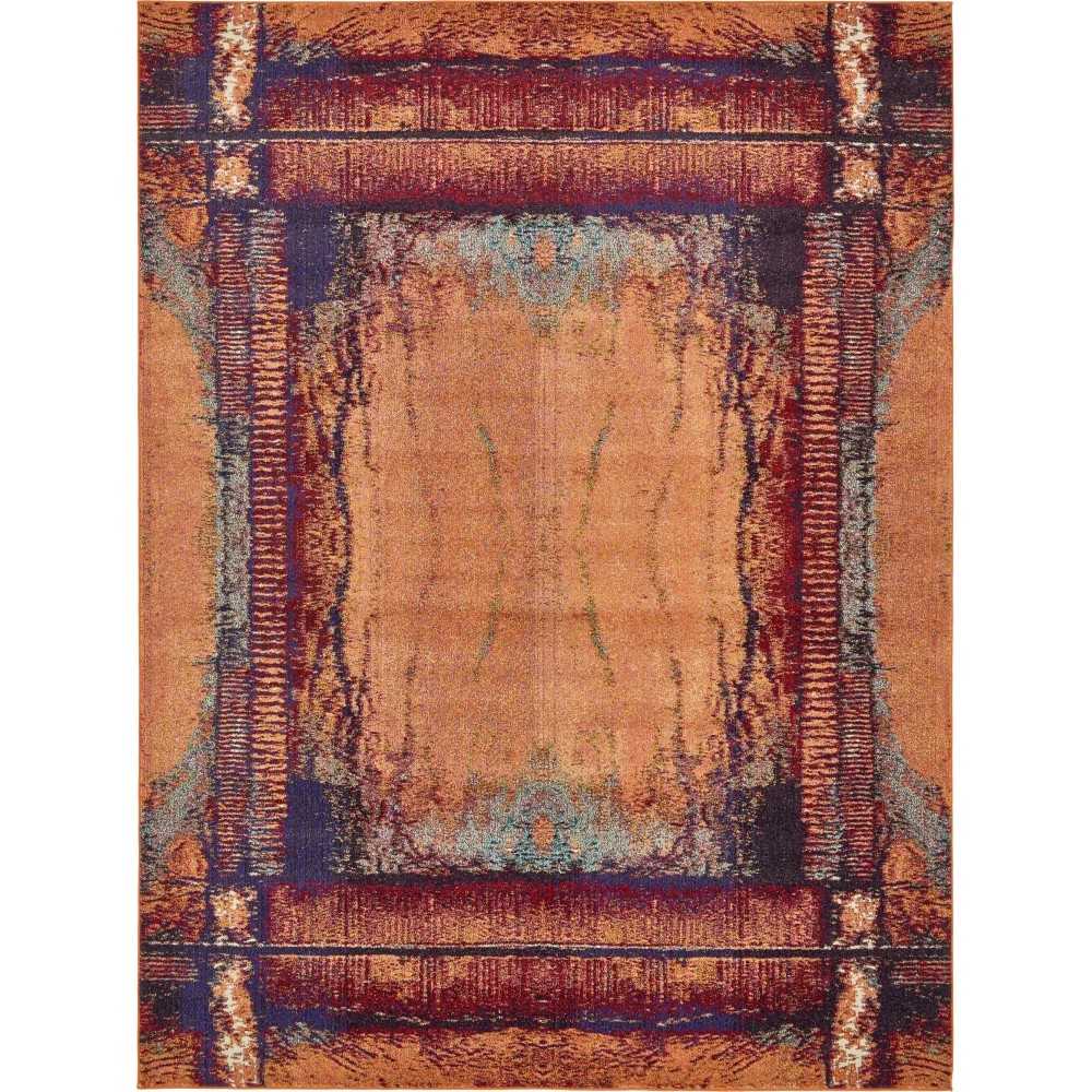 Rug Unique Loom Estrella Orange Rectangular 9' 0 x 12' 0