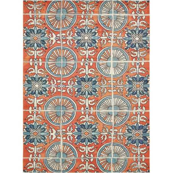 Rug Unique Loom Estrella Orange Rectangular 9' 0 x 12' 0