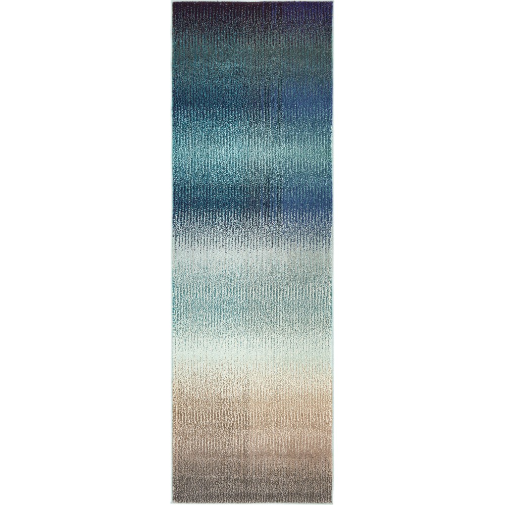 Rug Unique Loom Estrella Blue Runner 2' 2 x 6' 7