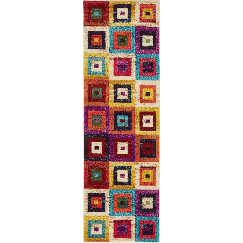 Rug Unique Loom Estrella Multi Runner 2' 2 x 6' 7 Rug Unique Loom Estrella Multi Runner 2' 2 x 6' 7