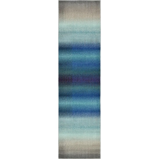 Rug Unique Loom Estrella Blue Runner 2' 7 x 10' 0