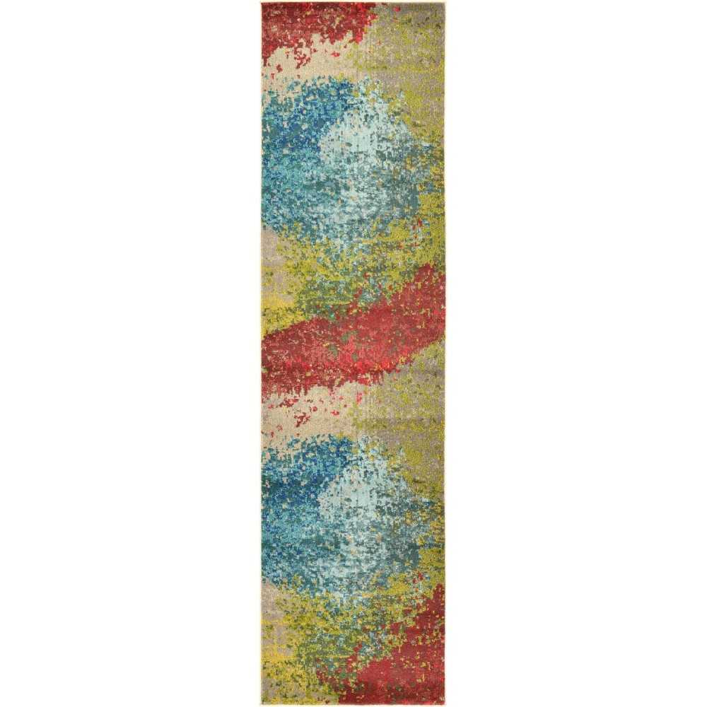 Rug Unique Loom Estrella Blue Runner 2' 7 x 10' 0 Rug Unique Loom Estrella Blue Runner 2' 7 x 10' 0