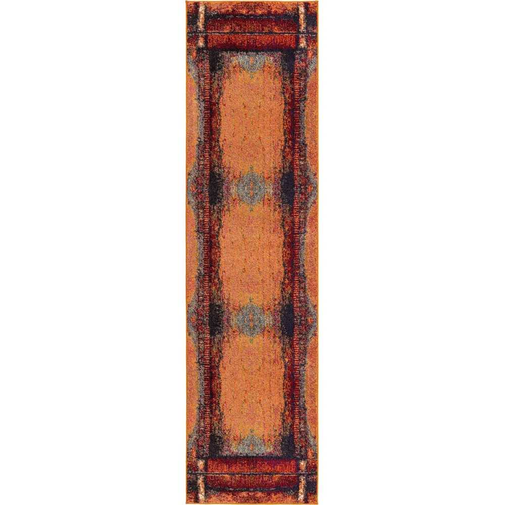 Rug Unique Loom Estrella Orange Runner 2' 7 x 10' 0 Rug Unique Loom Estrella Orange Runner 2' 7 x 10' 0