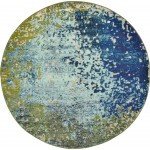 Rug Unique Loom Estrella Blue Round 6' 0 x 6' 0