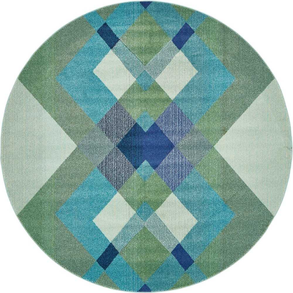 Rug Unique Loom Estrella Green Round 8' 0 x 8' 0 Rug Unique Loom Estrella Green Round 8' 0 x 8' 0