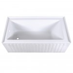 Aqua Eden 60-Inch Acrylic Alcove Tub with Left Hand Drain Hole, White
